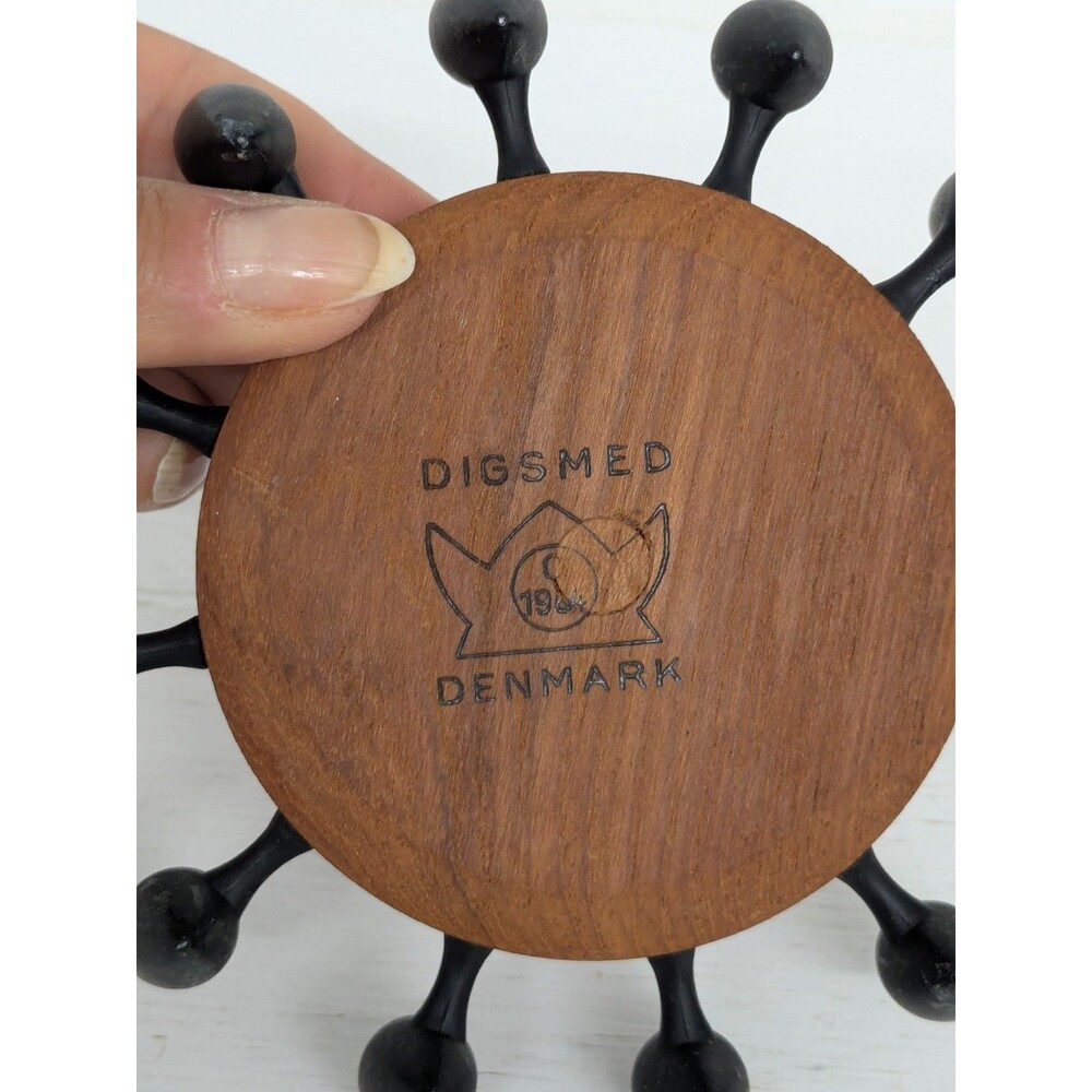 Vintage Digsmed Teak 12 Tapered Tiny Candle Holder 1964 Made in Denmark - Picture 3 of 4